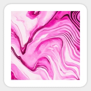 PINK AND WHITE LIQUID MARBLE DESIGN Sticker